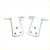 Silver metal front door hinge brackets for ford bronco ii xlt wagon 3d 1980-1996 with four pre-drilled holes
