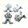 Gray metal front door hinge for mitsubishi fto coupe 1994-2000 with matte finish and circular mounting holes