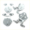 Set of five gray metal front door hinges with circular holes and central pivot for mitsubishi fto coupe 1994-2000