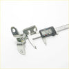 Silver metal front door hinge with shiny reflective surface and two circular mounting holes for mitsubishi triton l200
