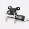 Black plastic front door hinge mount for toyota hilux 1979-1988 with two holes and central slot measured 2.057 inches