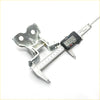 Silver stainless steel front door hinge lhs for toyota hilux 2005-2015 with three mounting holes measured by caliper