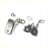 Silver metal front door hinge lhs for toyota hilux 2005-2015 with polished finish and two mounting holes