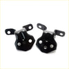 Front door hinge set for mazda capella 626 sedan 1985-1987 black metal hinge brackets with matte finish and three holes