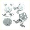 Set of six gray metal front door hinges with matte finish and circular mounting holes for mitsubishi colt 88-92
