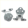 Gray metal front door hinge upper lower 2pcs with matte finish and three mounting holes for mitsubishi colt 1988-1992