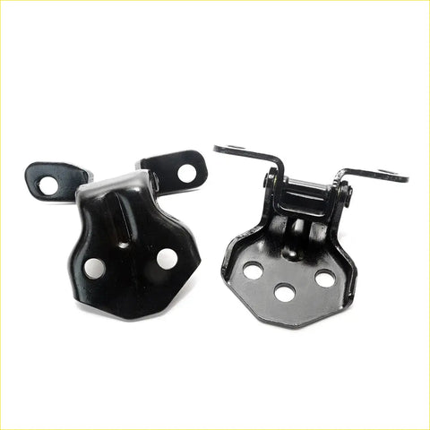 Black metal front door hinge upper lower lh for mazda familia 323 hatchback 1986-1989 with matte finish and holes