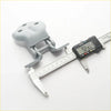 Gray plastic front door hinge with three circular indentations for mitsubishi fto coupe 1994-2000
