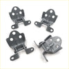 Set of four gray metal front door hinge brackets with circular mounting holes for mitsubishi triton colt strada l200 96-06