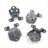 Gray metal front door hinge assemblies for Mitsubishi Triton colt strada L200 1996-2006 shown from back side