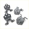 Gray metal front door hinges for mitsubishi triton l200 with matte finish and multiple mounting holes