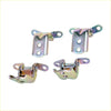 Set of four silver metallic front door hinge brackets with screw holes suitable for nissan patrol gu y61 824212j000