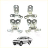 Set of four silver metal front door hinge brackets for mitsubishi triton l200 strada 2005-2015 pickup trucks