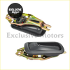 Black rubberized front door inside handle with gold metallic bracket for left and right side toyota hiace 1990-2004