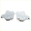 Front door lock latch for Toyota Hilux 2011-2015 made of white plastic with black and gold accents