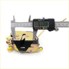 Yellow and black metal front door lock latch lh for isuzu faster kb21 kb26 kb41 bedford kb measured with digital caliper