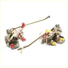 Front door lock latch set for mitsubishi triton l200 strada 1986-1996 with metallic parts and red yellow plastic components