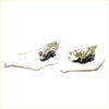 Pair of black and metallic front door lock latch assemblies with matching metal release levers for mitsubishi triton