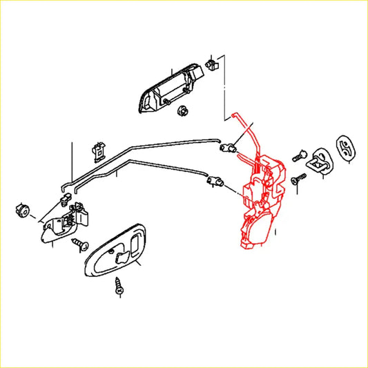 Front Door Lock Latch Set for Mitsubishi Triton Strada L200 1996-2006 - Body & Trim
