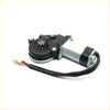 Front door power window motor for mitsubishi pajero sport black and silver with gear mechanism and wiring attached