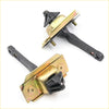 Front door strap stopper x2 for mazda bt-50 2006-2011 black and gold latch assemblies with plastic parts shown from back side