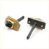 Front door strap stopper x2 for mazda bt-50 2006-2011 gold-plated metal latch with black plastic levers and hardware