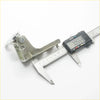 Silver digital caliper with black casing measuring 70.55 mm metal jaw used for front door upper lower hinge on mitsubishi pajero montero sport