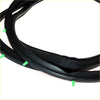 Front door weatherstrip for datsun nissan 720 king cab 1980-1986 black rubber with green plastic tabs