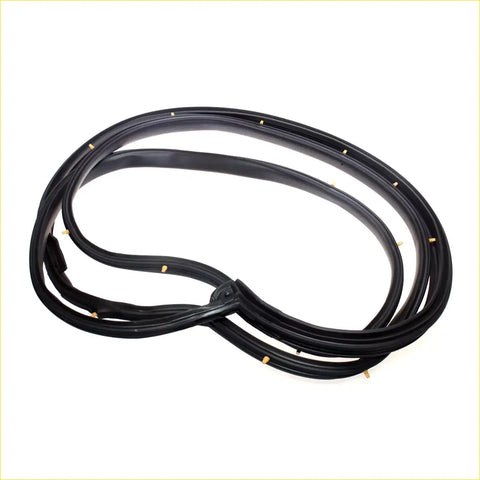 Front door weatherstrip for mitsubishi triton l200 kb4t with black rubber and small gold metal tabs along its length