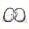 Black rubber weatherstripping seals packaged in clear plastic for front door use on mitsubishi triton l200 strada extended
