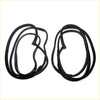 Black rubber weatherstripping seals coiled ready for front door installation on mitsubishi triton l200 strada extended