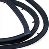 Black rubber front door weatherstrip for Nissan Datsun 120Y B210 1974-1977 with smooth glossy finish and reinforced edges