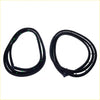 Black rubber front door weatherstrip with green markings for Nissan Datsun 120Y B210 1974-1977