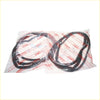 Black rubber front door weatherstrip seals for toyota hilux 1988-1997 in clear bag with red toyota branding