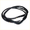 Front door weatherstrip for Toyota Hilux 1988-1997 made of black rubber with a smooth finish and yellow tabs