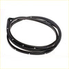 Black rubber front door weatherstrip for mazda capella 626 telstar 1982-1987 with smooth texture and white tabs