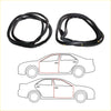 Black rubber front door weatherstrip set for mazda capella 626 telstar 1982-1987 with installation diagrams