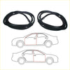 Black rubber front door weatherstrip seals for Mazda familia 323 MR90 GLC FA4 car doors and windows