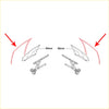 Pair of black car side-view mirror assemblies with mechanical linkages shown from the back for mitsubishi colt triton