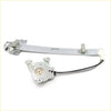 Front door window regulator left for Nissan Datsun Navara D21 silver metal with motor assembly and black wiring