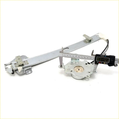 Silver metal front door window regulator left with motor and wiring for nissan pathfinder terrano 1986-1995