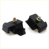 Black rubber front engine mount insulator with brass bolt and hex nut for datsun nissan 720 sd23 sd25 1980-1986