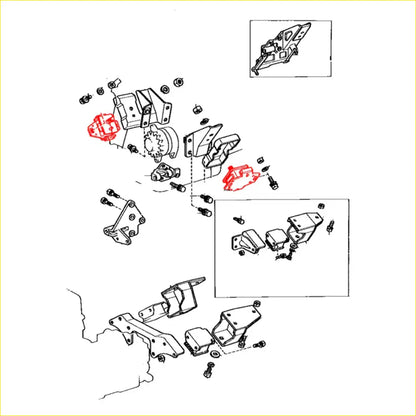 Front Engine Mount Set for Toyota Hilux2.0L 2.2L 1979-1983