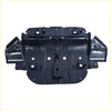 Black metal front engine skid plate for toyota tundra sequoia with reinforced design and multiple mounting holes