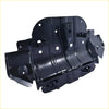 Black metal front engine skid plate for toyota tundra sequoia with multiple mounting holes and reinforced contours
