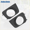 Black plastic front fog light bezel covers for toyota 2016-2023 with durable grille cover trim design