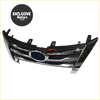 Front grill for toyota fortuner 2015-2018 with chrome finish sleek horizontal slats and central circular emblem