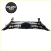 Front grill for toyota fortuner 2015-2018 black and silver with horizontal slats and central circular opening