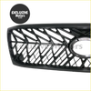 Front grill for toyota land cruiser 100 2003-2005 with black chrome finish and geometric lattice design with central emblem