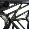 Black glossy finished alloy wheel with intricate spokes paired with front grill for toyota land cruiser 100 lc100 2003-2005